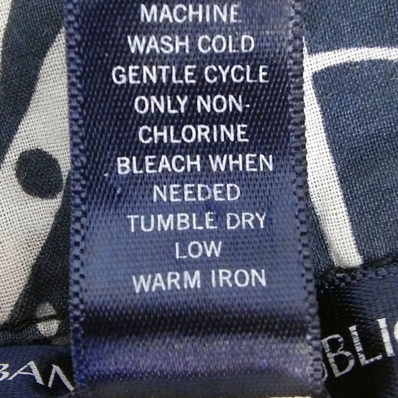 Banana Republic Tribal Tunic Blouse Sz M Blue - Picture 6 of 6